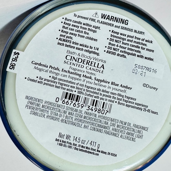 CINDERELLA 3 Wick Candle - Picture 3 of 3